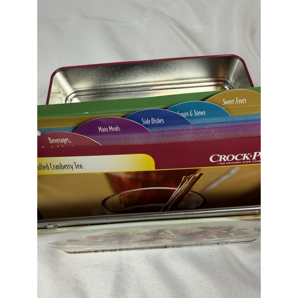 Crock-Pot Recipe Card Collection Tin Recipes & Blank Cards 5 Dividers - Picture 8 of 14